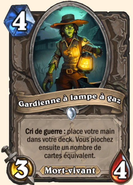 Gardienne a lampe a gaz carte Hearhstone