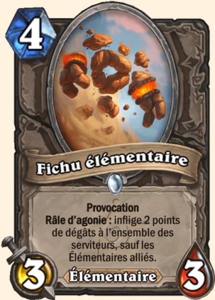 Fichu elementaire carte Hearhstone