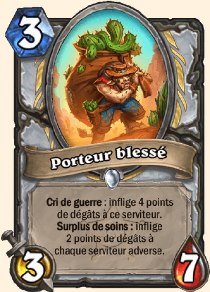 Porteur blesse carte Hearhstone