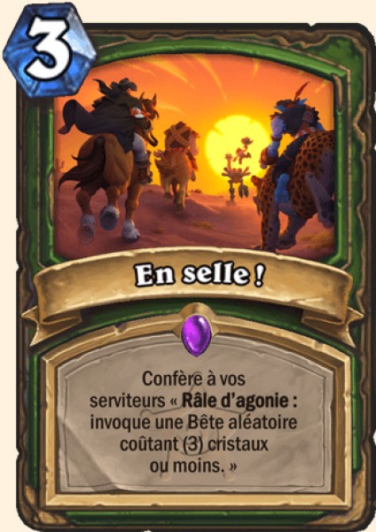 En selle ! carte Hearhstone