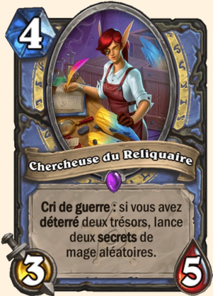 Chercheuse du Reliquaire carte Hearhstone