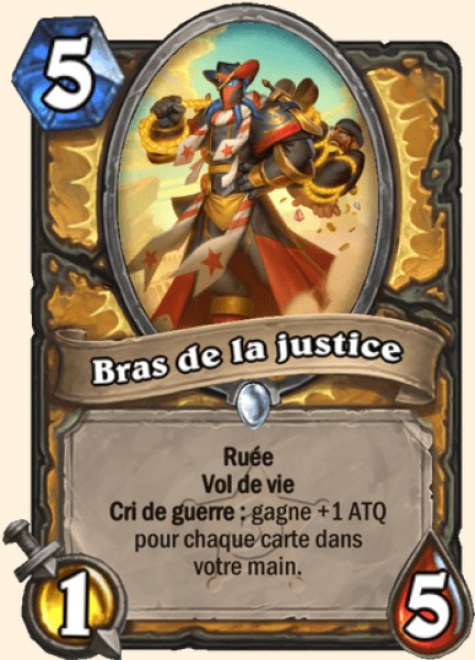 Bras de la justice carte Hearhstone