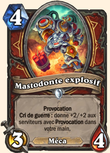 Mastodonte explosif carte Hearthstone