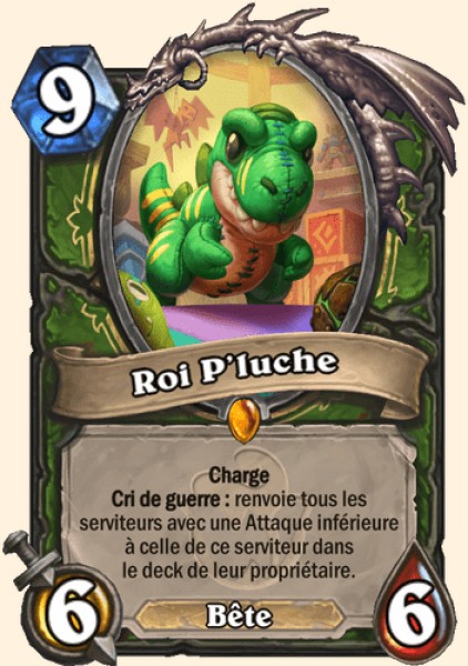 Roi peluche carte Hearhstone