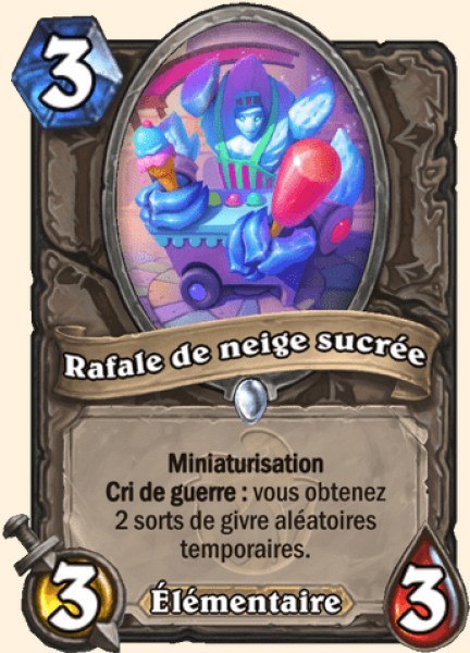 Rafale de neige sucree carte Hearhstone