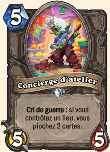 Concierge de l'atelier carte Hearhstone