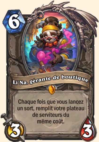 Li'na, gerante du magasin carte Hearhstone