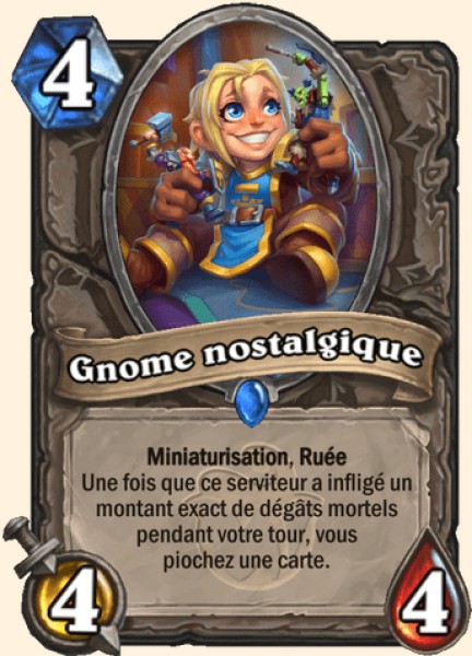 Gnome nostalgique carte Hearhstone