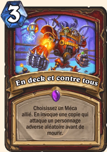 En deck et contre tous carte Hearhstone