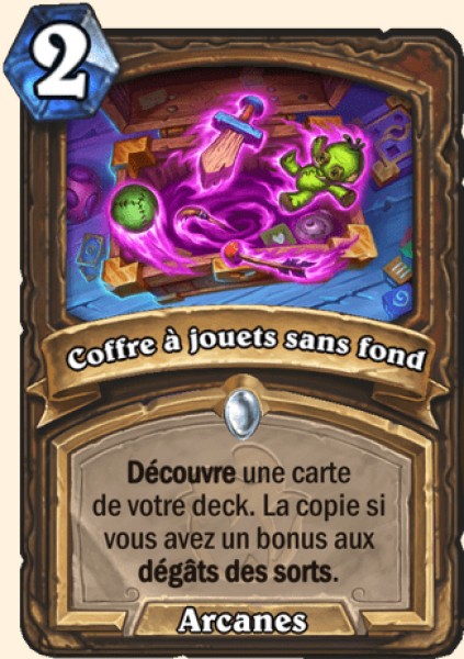 Coffre a jouets sans fond carte Hearhstone
