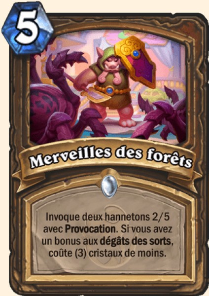 Merveilles des forets carte Hearhstone