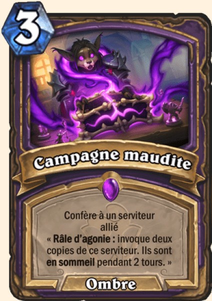 Campagne maudite carte Hearhstone