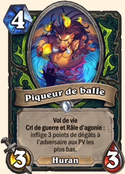 Piqueur de balle carte Hearhstone