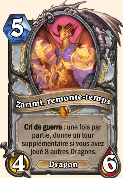 Zarimi, remonte-temps carte Hearhstone