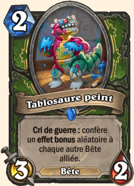 Tablosaure peint carte Hearhstone