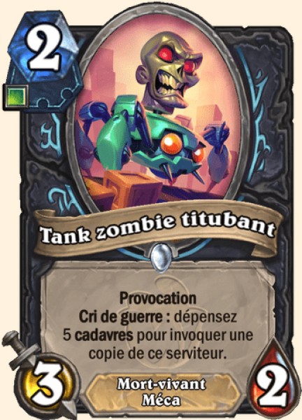 Tank zombie titubant carte Hearthstone