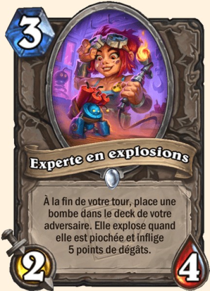 Experte en explosions carte Hearhstone