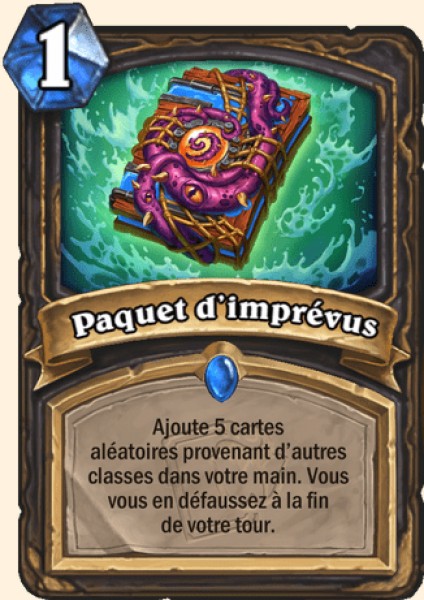 Paquet d'imprevus carte Hearhstone
