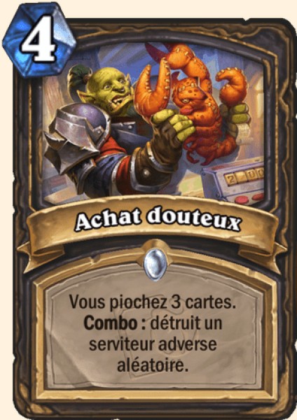 Achat douteux carte Hearhstone