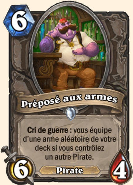 Prepose aux armes carte Hearhstone