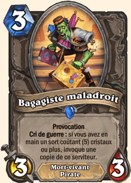 Bagagiste maladroit carte Hearhstone