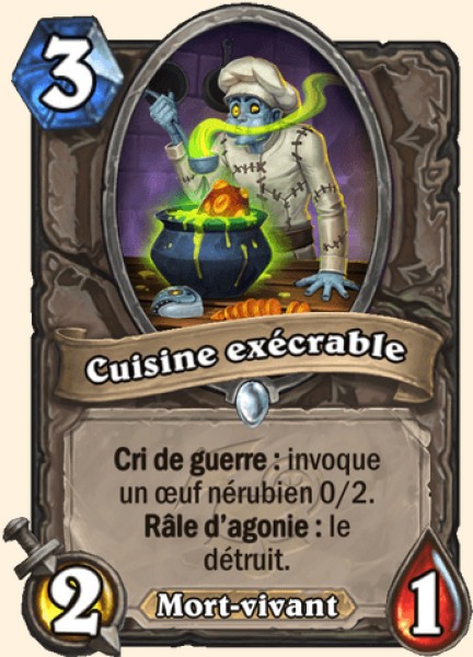 Cuisine execrable carte Hearhstone