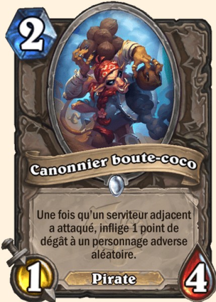 Canonnier boute-coco carte Hearhstone