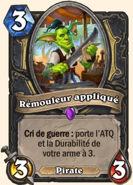 Remouleur applique carte Hearhstone
