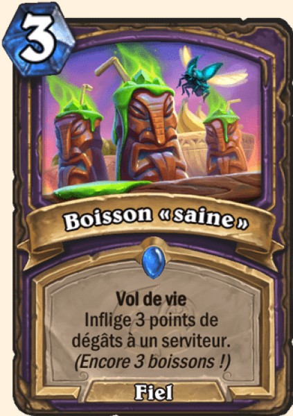 Boisson « saine » carte Hearhstone