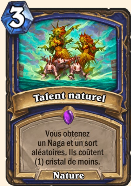 Talent naturel carte Hearhstone