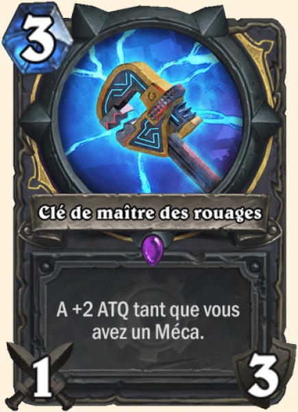 Cle de maitre des rouages carte Hearhstone