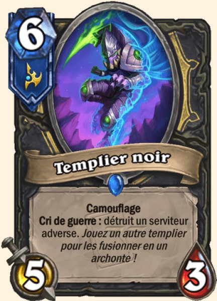 Templier noir carte Hearhstone