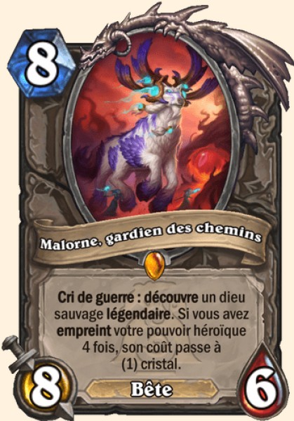 Malorne le gardien des chemins carte Hearhstone