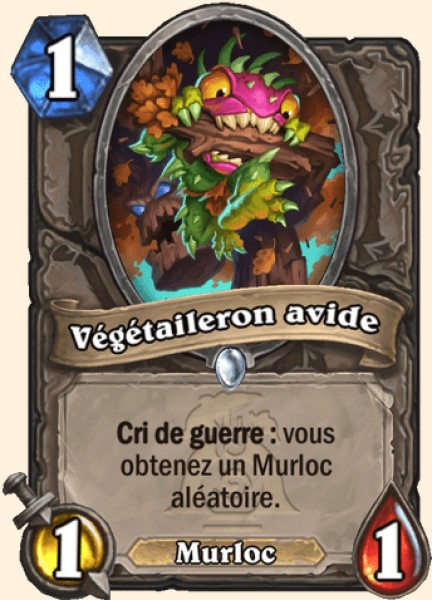 Vegetaileron avide carte Hearhstone