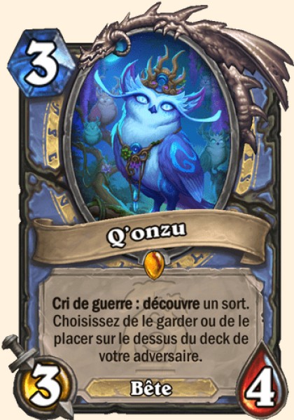Q'onzu carte Hearhstone
