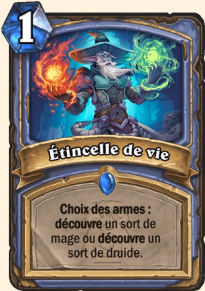 Etincelle de vie carte Hearhstone