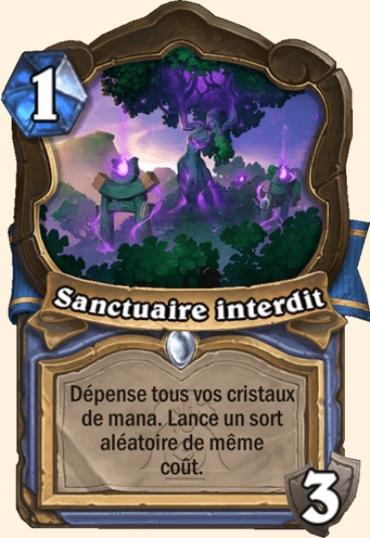 Sanctuaire interdit carte Hearhstone