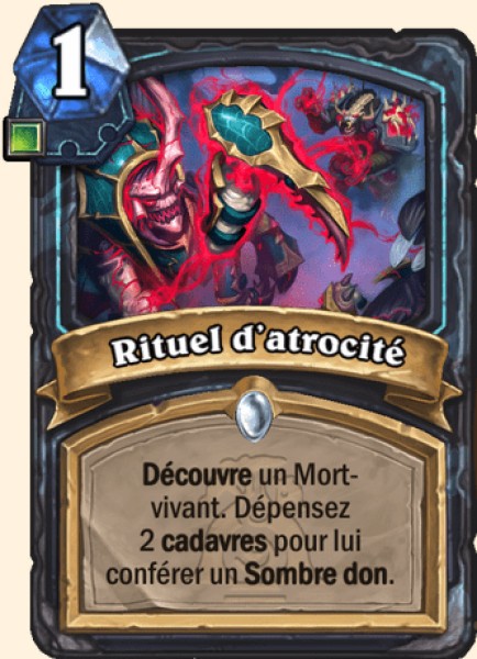Rituel d'atrocite carte Hearhstone