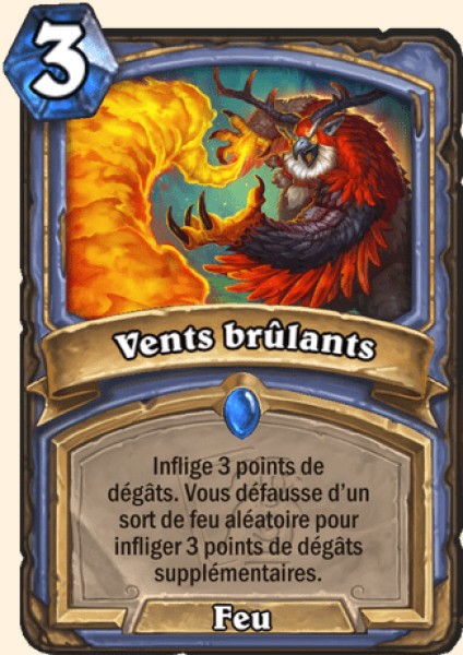 Vents brulants carte Hearhstone