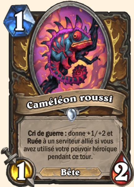Cameleon roussi carte Hearhstone
