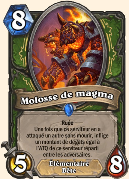 Molosse de magma carte Hearhstone