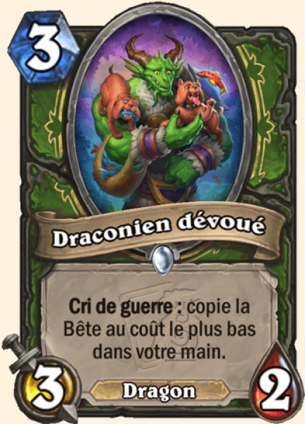 Draconien devoue carte Hearhstone