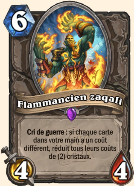 Flammancien zaqali carte Hearhstone