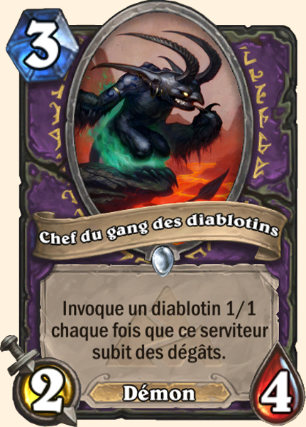 Chef du gang des diablotins carte Hearhstone