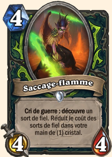 Saccage-flamme carte Hearhstone