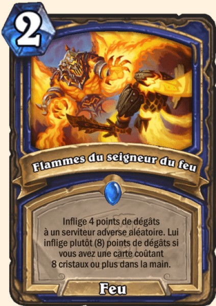 Flammes du seigneur du feu carte Hearhstone