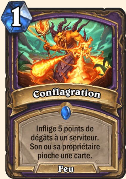 Conflagration carte Hearhstone