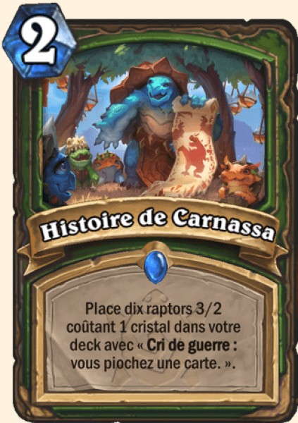 Histoire de Carnassa carte Hearhstone