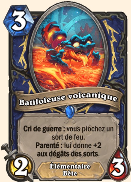 Batifoleuse volcanique carte Hearhstone