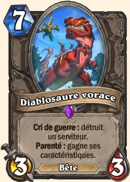 Diablosaure vorace carte Hearhstone